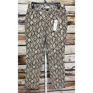 Good American Good Waist High Rise Snakeskin Print Skinny Jeans Size 6 New